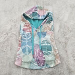 Roxy Patterned Hoodie Surf Head Warmer Fleece Hood Dust Guard Swim Cover